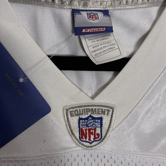 Randy Moss #18 Oakland Raiders Reebok NFL On Field Jersey Men’s 56 White NWT 2XL - Picture 7 of 9